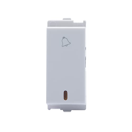 Wipro Northwest Venia 6A Bell Push With Indicator, White (pack of 20)