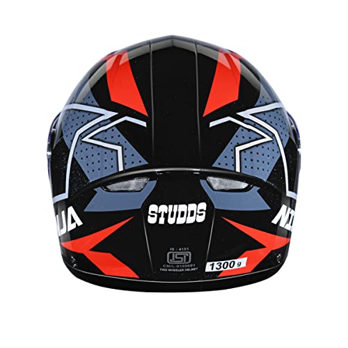 STUDDS Ninja Elite Super D6 FLIP-UP Full FACE Helmet N2 Black-XL - Image 7