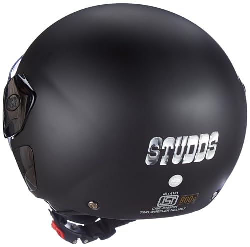 Studds EPS FEMM Super Open Face Helmet (Matt Black, XS) - Image 3