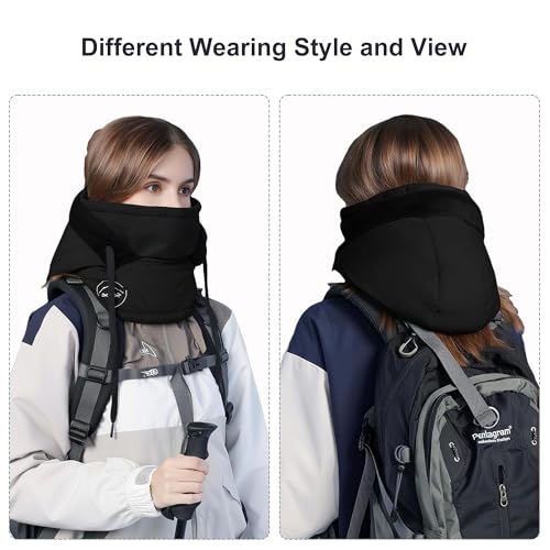 Winter Hooded Scarf | Fleece-Lined