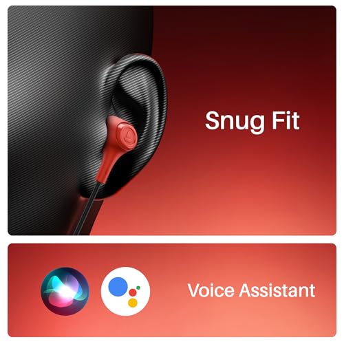 Boat Bassheads 95 Wired in Ear Phones,10Mm Drivers,Signature Sound,in-Line Microphone,Integrated Controls,Snug Fit,Lightweight,Voice Assistant,120Cm Cable & 3.5mm Jack (Raging Red) - Image 6