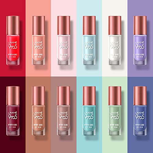 LAKMÉ 9To5 P+G Glossy Finish Nail Color Marble White 6Ml - Image 6