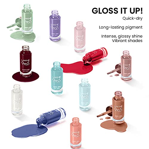 LAKMÉ 9To5 P+G Glossy Finish Nail Color Marble White 6Ml - Image 7