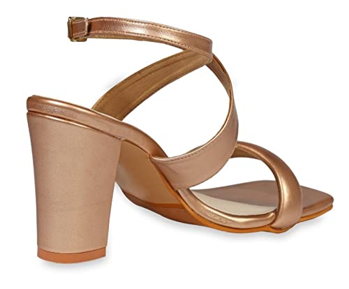 CHERE Metallic Gold Cross Strap