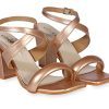 CHERE Metallic Gold Cross Strap