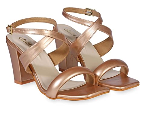 CHERE Metallic Gold Cross Strap