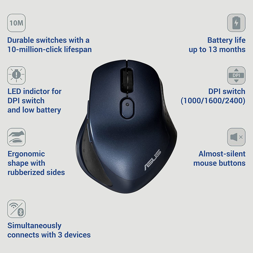 ASUS MW203 Wireless Ambidextrous Optical