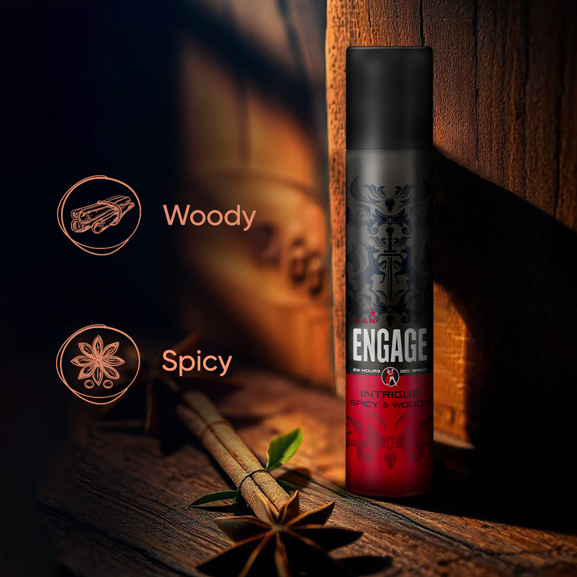 Engage Deo Combo 2 Intrigue for Him 150ml Deodorant Spray - For...more - Image 3