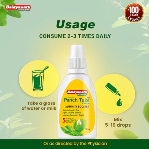 Baidyanath Panch Tulsi Drops - Immunity Booster - 30 ml - Image 6
