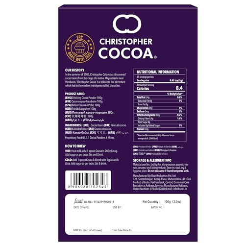 Christopher Cocoa, Drinking Chocolate Cocoa