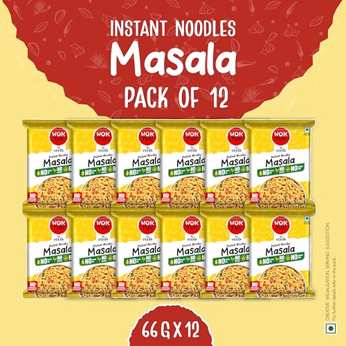 Wok Tok Instant Noodles Masala 66g (Pack of 12) - Image 4