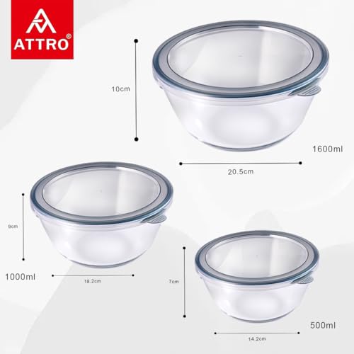 Attro Glassox Classic Mixing Bowl
