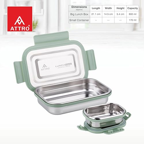 Attro Lunchmate Stainless Steel Airtight