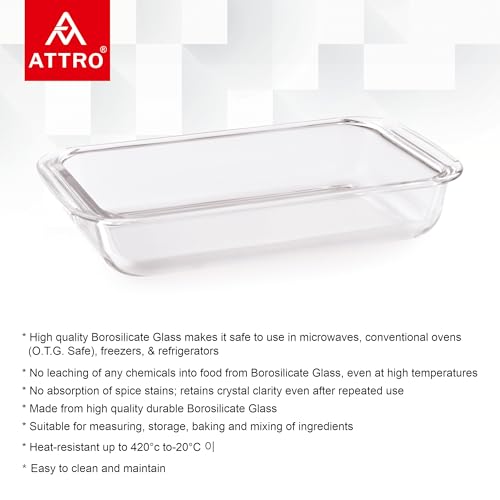 ATTRO Glassox Borosilicate Rectangle Glass