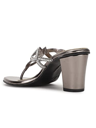 Marie Claire Womens PAIGE THONG Heels, Grey, (7712330) - Image 3