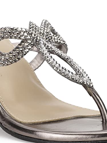 Marie Claire Womens PAIGE THONG Heels, Grey, (7712330) - Image 5