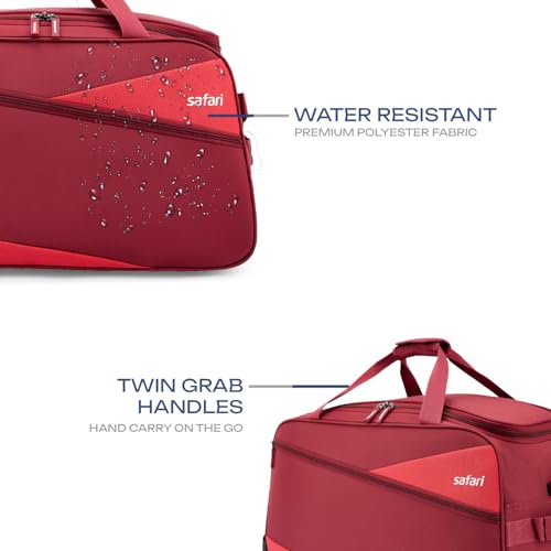 Safari Buzz Trolley 3 Years Warranty Duffle Bag (63 Cm, Red) - Image 4
