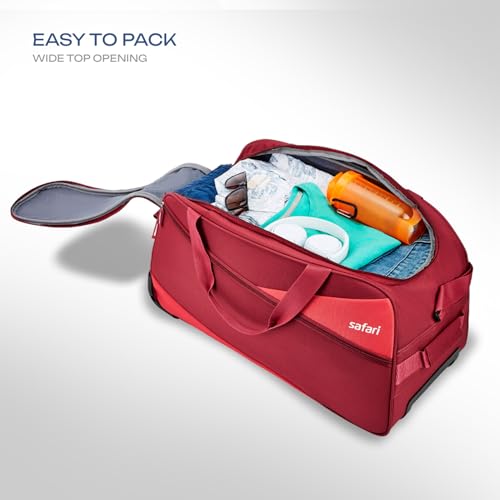 Safari Buzz Trolley 3 Years Warranty Duffle Bag (63 Cm, Red) - Image 5