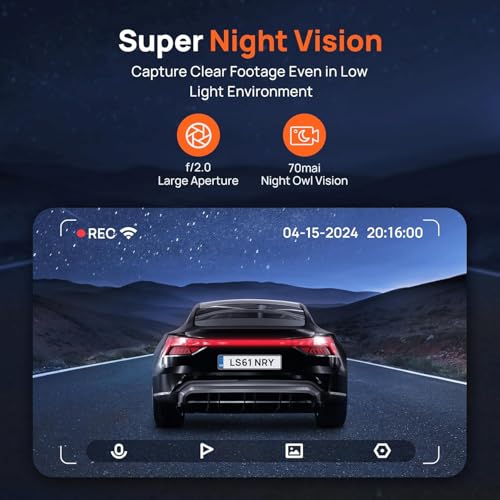 70mai M310 DashCam, 2K Resolution
