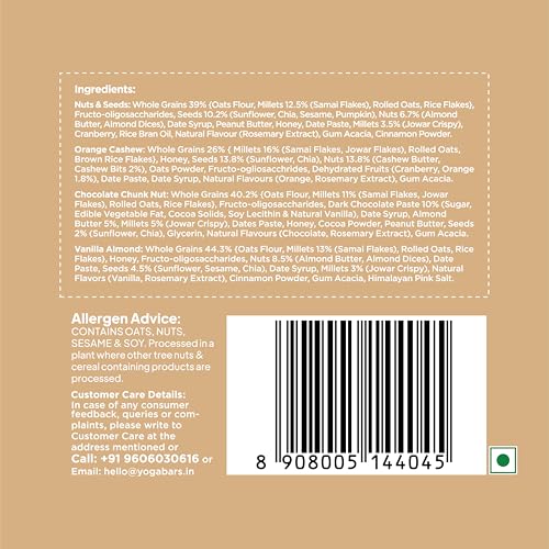 Yogabar Multigrain Energy Bars, 30