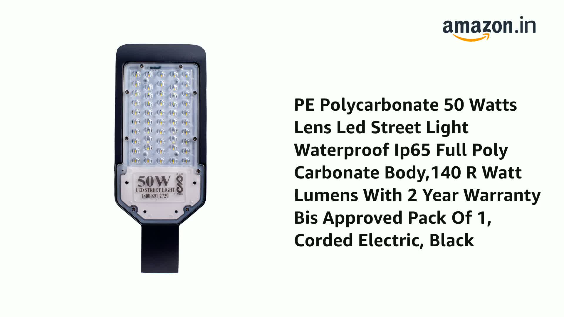 PE Polycarbonate 50 Watts Lens