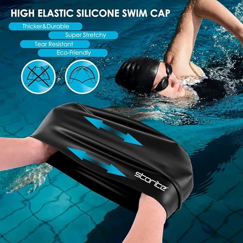 Storite Swimming Cap for Men