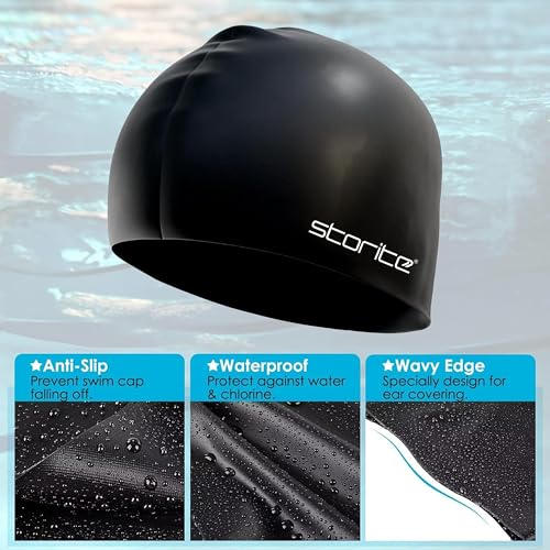 Storite Swimming Cap for Men
