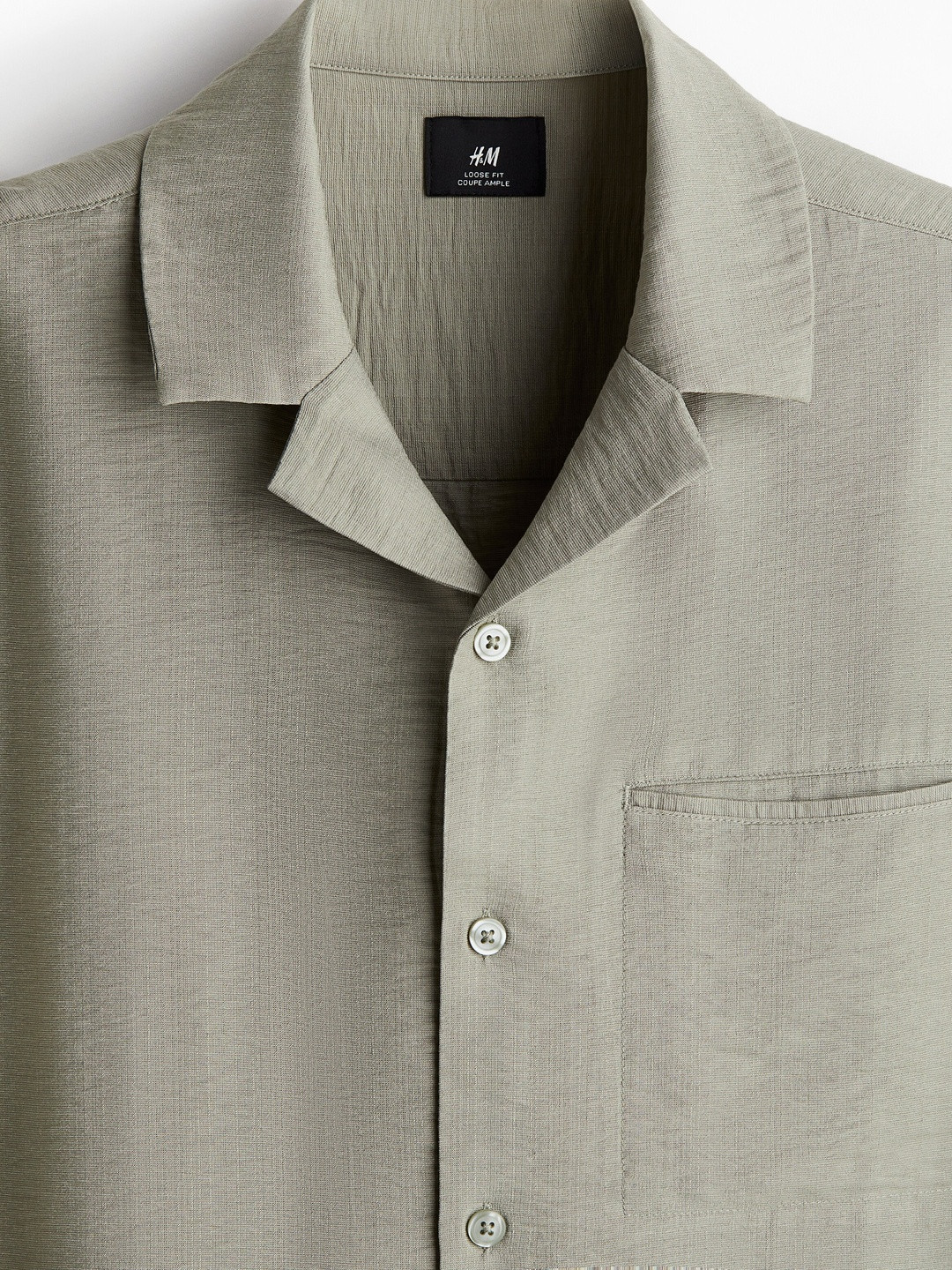 H&M Regular Fit Textured Resort Shirt - Image 6