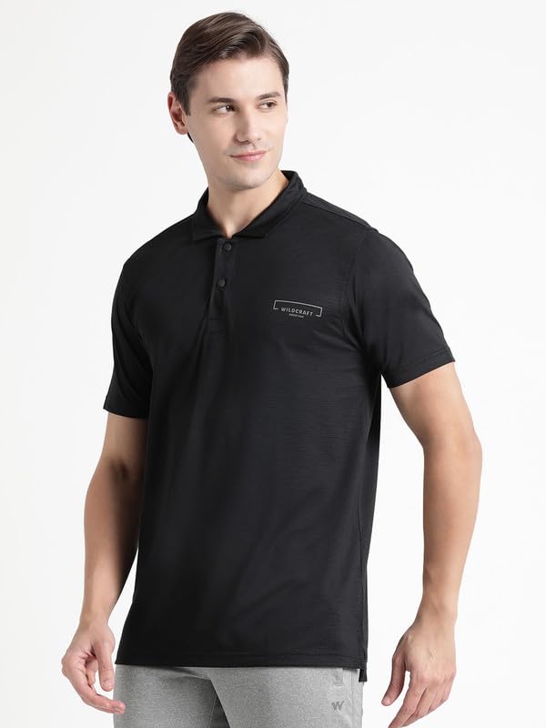 Wildcraft Men's Solid Regular Fit Polo Shirt - Image 2