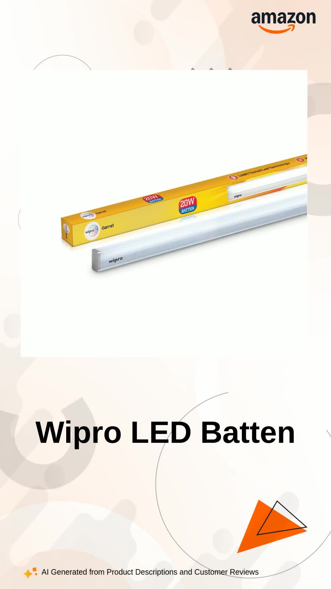wipro Polycarbonate Garnet 20W LED
