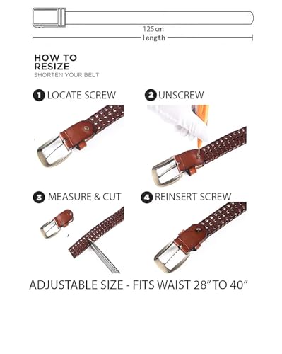 GIOLYNN Men's Genuine Leather Belt