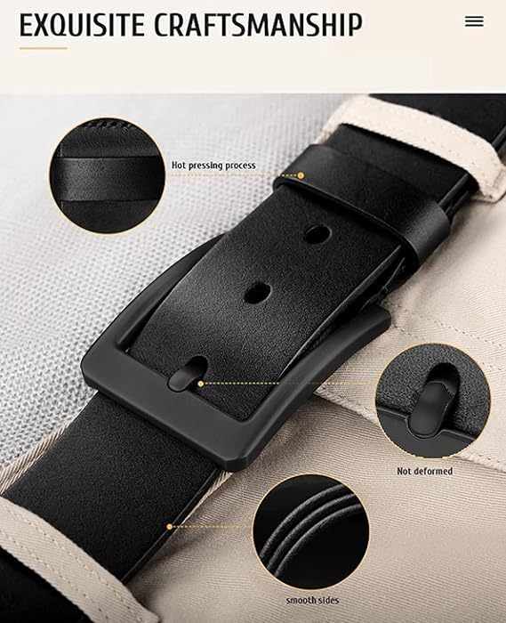 GIOLYNN Men's Genuine Leather Belt