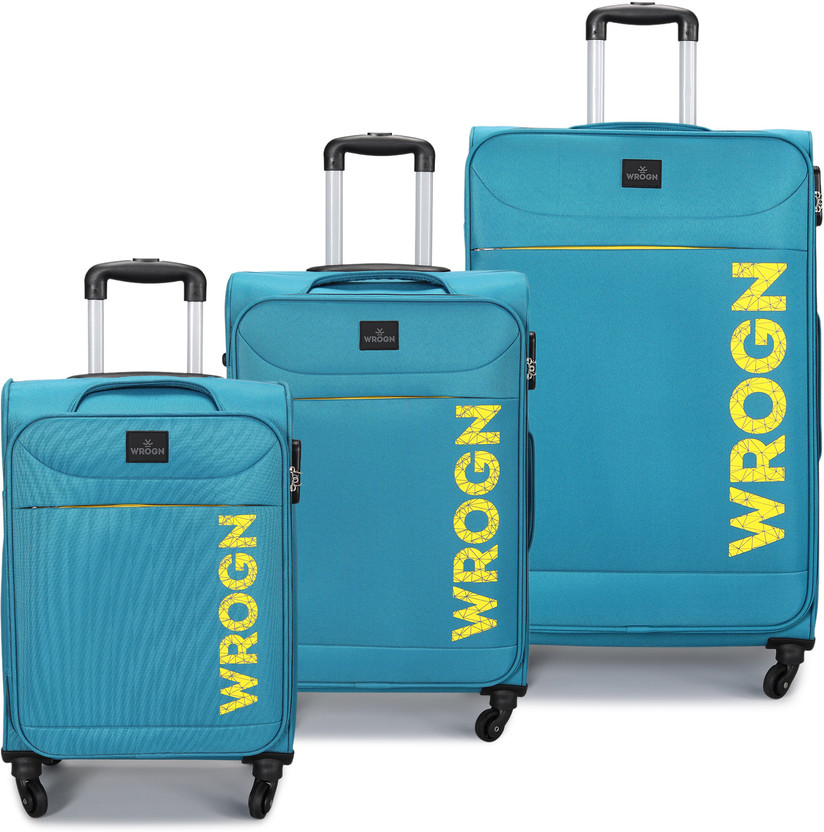WROGN Soft Body Set of 3 Luggage 4 Wheels - Aspire Set-3(22 Inch+...more