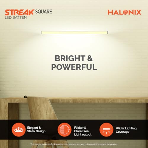 Halonix Streak 22 Watt LED Batten (Pack of 4, Cool Day Light) - Image 3