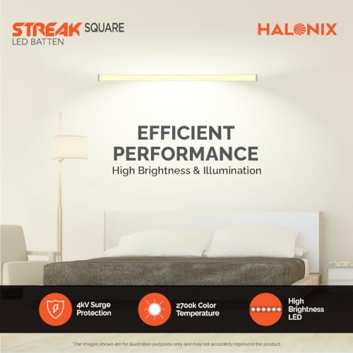 Halonix Streak 22 Watt LED Batten (Pack of 4, Cool Day Light) - Image 4
