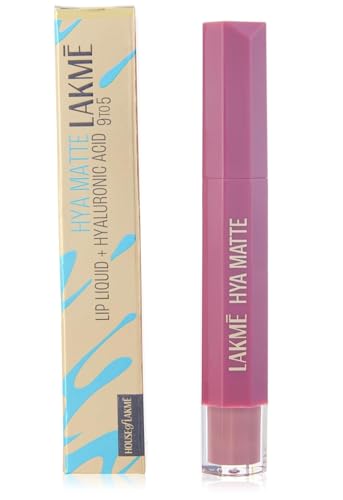 Lakme 9to5 Hya Matte, Werk Mauve Liquid Lipstick, for Soft and Supple Lips, with Hyaluronic Acid & Vitamin E, Matte Finish, Smudge-Proof, Long-Lasting, for Women, 5.3 ml,