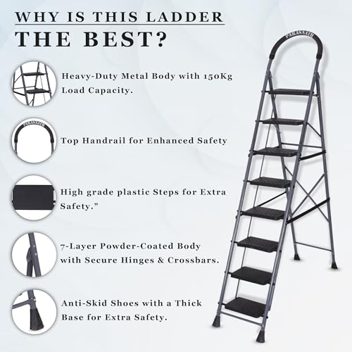 Parasnath 8-Step GoUp Steel Ladder