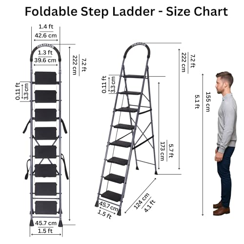 Parasnath 8-Step GoUp Steel Ladder