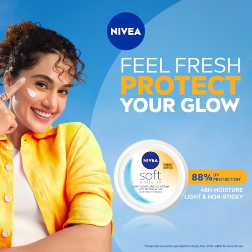 NIVEA Soft Daily UV Light Moisturising Cream with SPF-15, 200ml - Image 3
