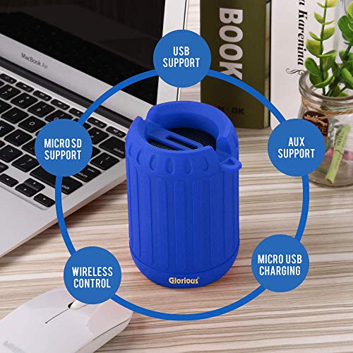 Glorious GL-Music Portable Wireless Bluetooth Speaker (5W) (Blue) - Image 3