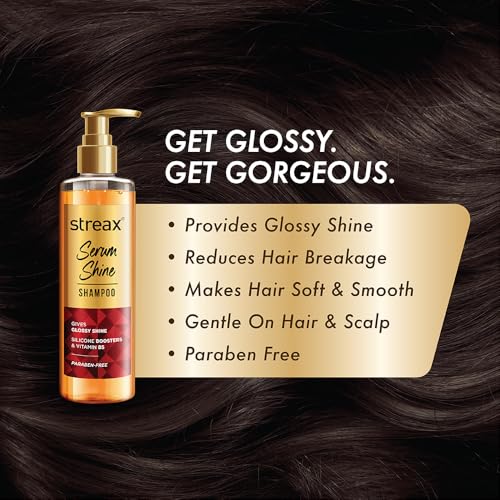 Streax Serum Shine Shampoo, 490ml