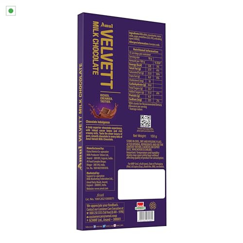Amul Velvett Milk Chocolate150 g(Pack of 3) - Image 4