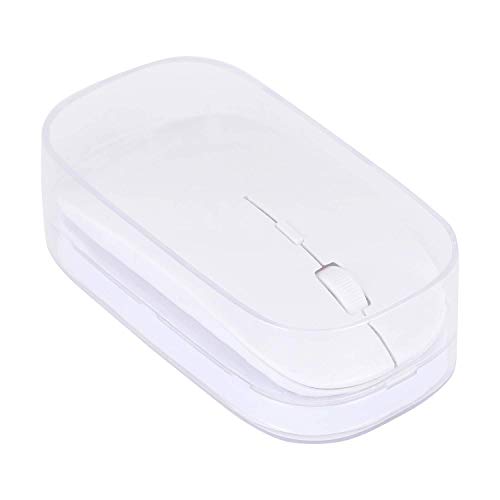BigPlayer Slim Optical Mouse Compatible for Computer, Desktop, PC (White)- Blue