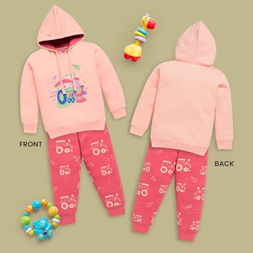 LuvLap Baby Boys Full Sleeve Boys Hooded Sweatshirt & Pyjama Set - Image 2