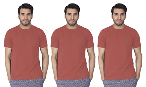 Lux Nitro Men's Regular Fit Round Neck T-Shirt_Spiced Coral