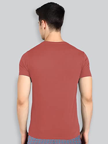 Lux Nitro Men's Regular Fit Round Neck T-Shirt_Spiced Coral - Image 3