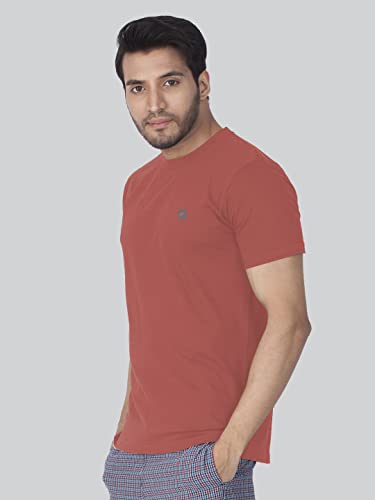 Lux Nitro Men's Regular Fit Round Neck T-Shirt_Spiced Coral - Image 4
