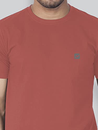 Lux Nitro Men's Regular Fit Round Neck T-Shirt_Spiced Coral - Image 6