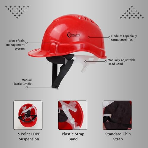 Robustt Safety Helmet - Red