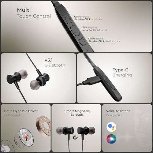 Kratos N1 Neckband Bluetooth Headphones